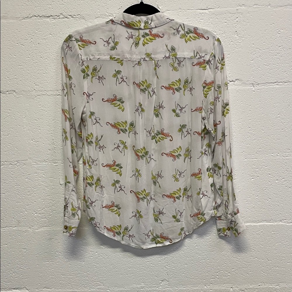 Anthropologie Marve White Floral Top Size 2 Small - Picture 4 of 6